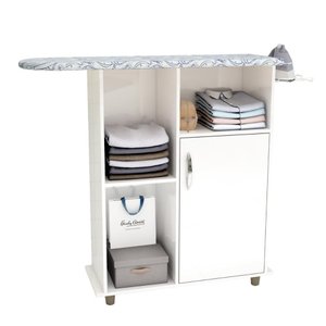 Tábua de Passar Roupa Miami com 1 Porta e Nicho Branco