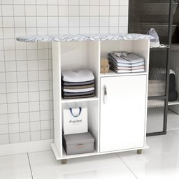 Tábua de Passar Roupa Miami com 1 Porta e Nicho Branco - 2