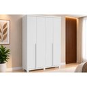 Ver imagem 1 de Guarda Roupa 4 Portas 2g c/Pés Alonzo Lopas Branco