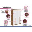 Ver imagem 5 de Guarda Roupa 4 Portas 2g c/Pés Alonzo Lopas Branco