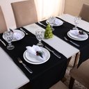 Ver imagem 2 de Caminho de Mesa Basic Liso 1 Peça 1,30m X 40cm Decorativo Tecido Oxford Preto 100% Poliéster