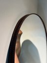 Ver imagem 2 de Espelho Orgânico com Alça de Couro Sintético com 45x70 Decoração Banheiro Sala:marron