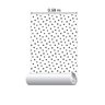 Papel De Parede Adesivo Bolinhas Poá P&B N017127 0,58X3M - 3