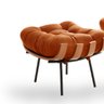 Poltrona Costela com Puff Coral Vivaro Decor Suede Terracota - 5