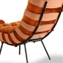 Ver imagem 6 de Poltrona Costela com Puff Coral Vivaro Decor Suede Terracota