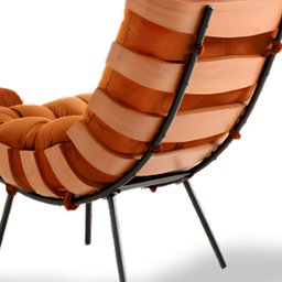 Poltrona Costela com Puff Coral Vivaro Decor Suede Terracota - 6
