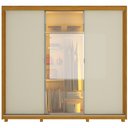 Ver imagem 6 de Guarda Roupa Casal Platinum LED 100% MDF Naturale Off White - Gelius