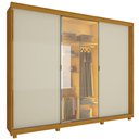 Ver imagem 7 de Guarda Roupa Casal Platinum LED 100% MDF Naturale Off White - Gelius
