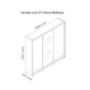 Ver imagem 3 de Guarda Roupa Casal Platinum LED 100% MDF Naturale Off White - Gelius