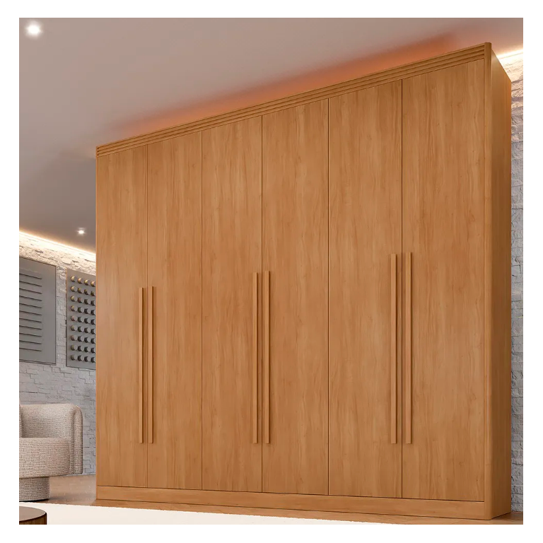 Guarda Roupa Cancun 6 Portas 100%mdf Cinamomo - Benetil
