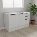 Ver imagem 1 de Cozinha Compacta Modulada Americana 3 Peças com Rodapé e sem Tampo MDF Grazi Branco