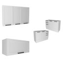 Ver imagem 2 de Cozinha Compacta Modulada Americana 3 Peças com Rodapé e sem Tampo MDF Grazi Branco