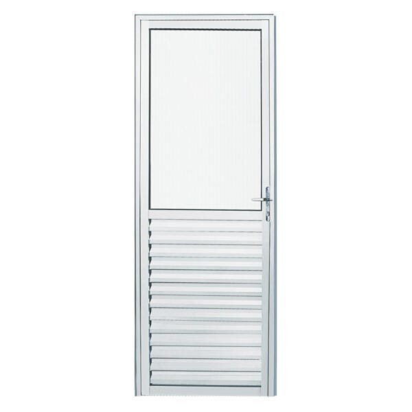Porta de Alumínio com Vidro Liso Sólida Mgm 210 x 60cm - 1