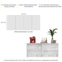 Ver imagem 4 de Aparador Buffet 4 Portas Suspenso Veneza Multimóveis V3594 Branco