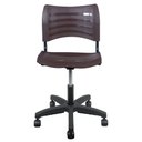 Ver imagem 2 de Cadeira Secretaria Giratoria Plastica Iso Turim com Regulagem de Altura Marrom Popmov Cadeira Iso Gi