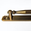 Ver imagem 3 de Puxador Duplo Strauss 250mm Café Antigo Porta Pivotante Correr Passagem Madeira Vidro Rústico