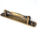 Ver imagem 4 de Puxador Duplo Strauss 250mm Café Antigo Porta Pivotante Correr Passagem Madeira Vidro Rústico