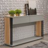 Conjunto Aparador e Mesa de Centro Espelhado Luxe L06 Amêndoa/Titânio - Mpozenato - 2