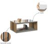 Conjunto Aparador e Mesa de Centro Espelhado Luxe L06 Amêndoa/Titânio - Mpozenato - 5