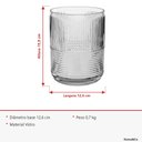 Ver mais imagens de Vaso Decorativo de Vidro Transparente 15x12x12cm Enfeite Sala Mesa Estante