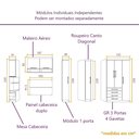 Ver imagem 5 de Guarda Roupa Dormitório Modulado Casal Queen 1,58 M Canto Paris Luciane M15:branco