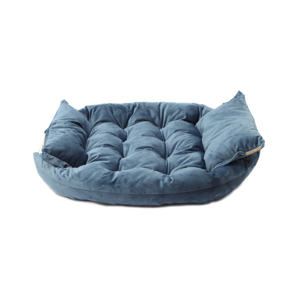 Caminha Colchão Luxo Conforto para Cachorro Bichinho Chic Azul - M