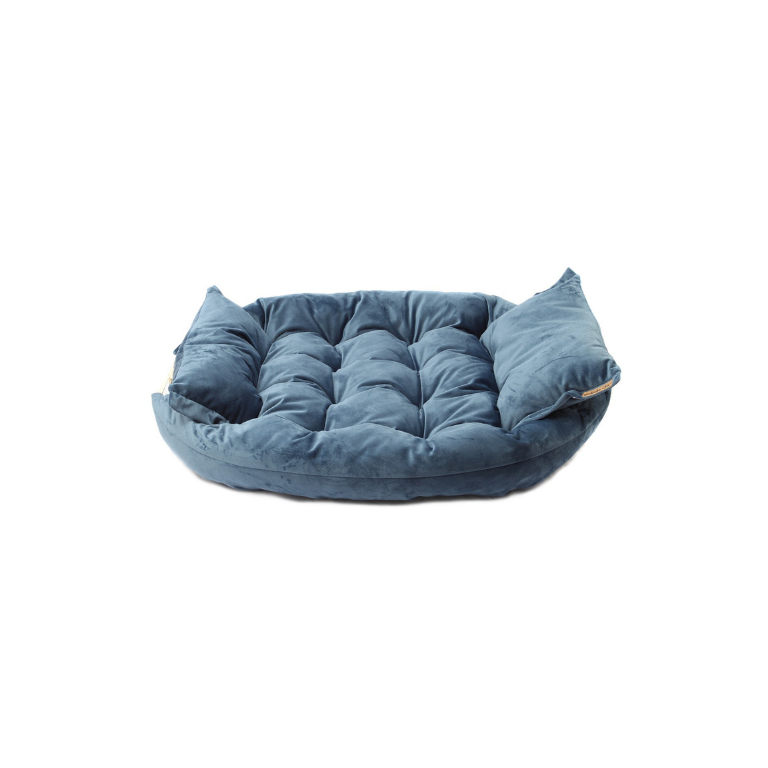 Caminha Colchão Luxo Conforto para Cachorro Bichinho Chic Azul - M