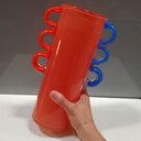 Ver imagem 6 de Vaso Decorativo Enfeite Casa Vidro 28x16x16cm Laranja