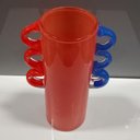 Ver imagem 3 de Vaso Decorativo Enfeite Casa Vidro 28x16x16cm Laranja