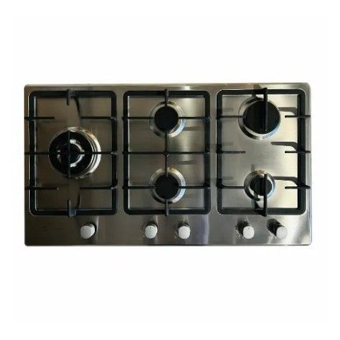 Cooktop À Gás 5 Bocas Cozinha Profissional Tripla Chama Mesa Inox Bivolt Cozix
