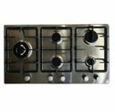 Ver imagem 1 de Cooktop À Gás 5 Bocas Cozinha Profissional Tripla Chama Mesa Inox Bivolt Cozix