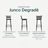Banqueta Alta para Cozinha Junco Degradê Bancada Bistrô Balcão Ilhas Área Gourmet Piscina - 3