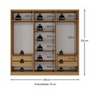 Ver imagem 4 de Guarda-roupa Casal Mdf Bp com 6 Portas e 4 Gavetas Asti