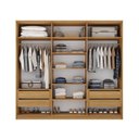 Ver imagem 5 de Guarda-Roupa Casal MDF BP com 6 Portas e 4 Gavetas Asti Marrom/Nogueira/Off White