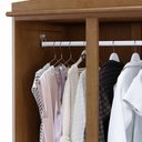 Ver imagem 3 de Guarda-roupa Brasil Casal Imbuia 4 Portas Espelhos 3 Gavetas Internas Madeira Maciça de Pinus -