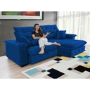 Ver imagem 2 de Sofá Coliseu 2.60m Retrátil e Reclinável Super Pillow - Azul