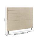 Ver imagem 3 de Cabeceira Estofados Casal King Quarto 1,95cm Talita Suede Bege Madelina Decor