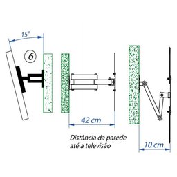 Suporte Articulado para Tv 58/70" Samsung, Philco, Toshiba - 4