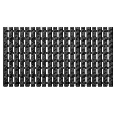 Tapete para Banheiro Antiderrapante Preto Deck Linear 38x69cm Tbidblpr32 Kapazi