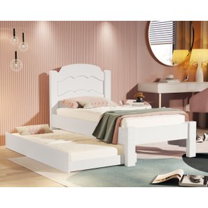 Cama de Solteiro com Auxiliar SuperSegura Reforçada Lais MDF: Branco