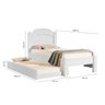 Cama de Solteiro com Auxiliar SuperSegura Reforçada Lais MDF: Branco - 3