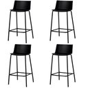 Ver imagem 1 de Kit 4 Banquetas Ipanema Média Fratini 86,50 cm (altura) em Polipropileno Base em Aço Preto
