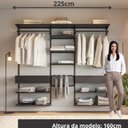 Ver imagem 5 de Closet Aberto Modulado para Casal 225cm (Eternity 34) Preto