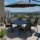 Ver imagem 3 de Mesa de Jantar Pétalas 6 Lugares Redonda MDF 150cm Preto
