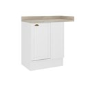 Ver imagem 1 de Balcão de Cozinha C/ Tampo Bella 2611 Canto Reto C/ 1 Porta 94cm Branco - Carraro