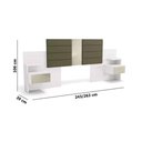 Ver imagem 2 de Cabeceira Cama Box Madeirado Casal/queen G290 C/ 2 Mesas C/ 2 Gavetas Polipropileno Branco -