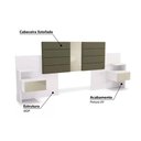 Ver imagem 4 de Cabeceira Cama Box Madeirado Casal/queen G290 C/ 2 Mesas C/ 2 Gavetas Polipropileno Branco -