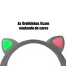 Fone Ouvido Bluetooth Infantil Mini Cat Fone Orelha Gato Led Cinza - 5