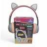Fone Ouvido Bluetooth Infantil Mini Cat Fone Orelha Gato Led Cinza - 6