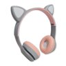 Fone Ouvido Bluetooth Infantil Mini Cat Fone Orelha Gato Led Cinza - 2